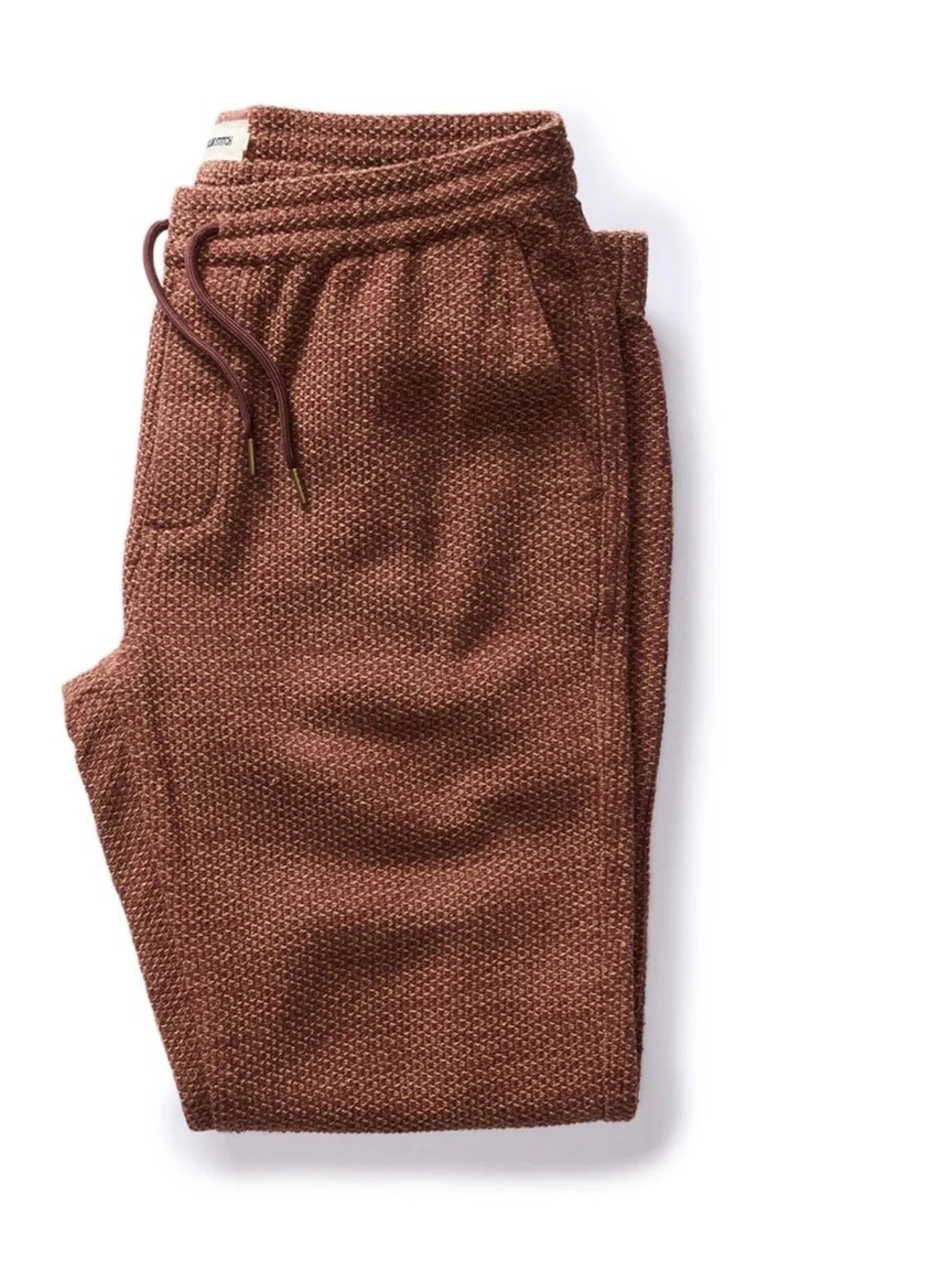 Taylor Stitch Men's Knit Drawstring Joggers in Brown